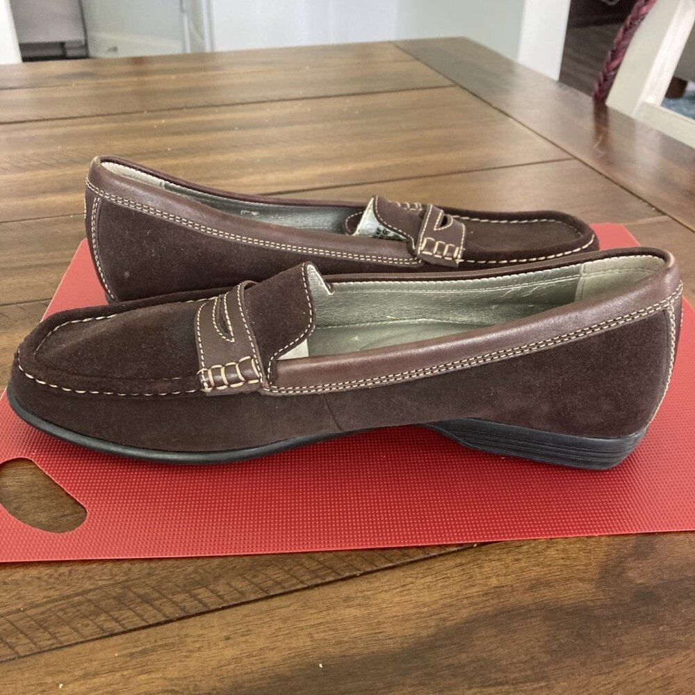 Rockport women's suede penny loafers